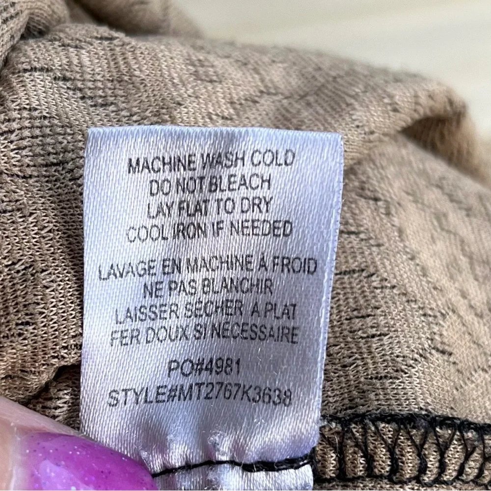 •Bobeau• Brocade Pattern Mock Neck Top - Size Large - Picture 8 of 9